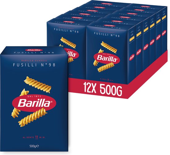 Barilla Fusilli Pasta (12 x 500g)