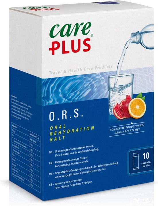 Care Plus ORS Zakjes — Granaatappel/Sinaasappel (10 st.)