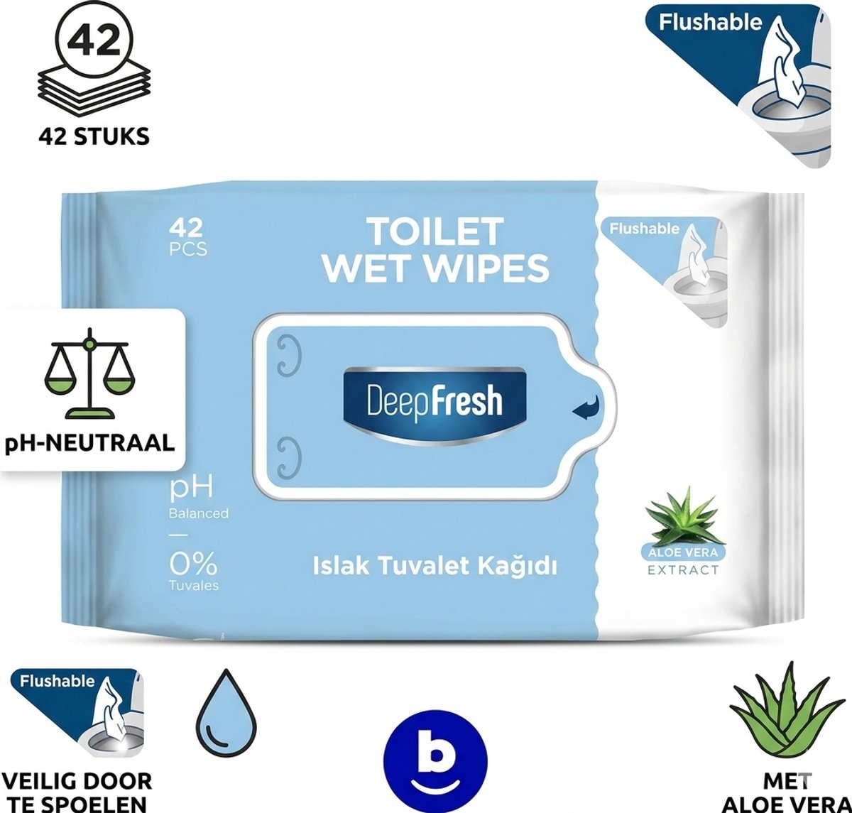 DeepFresh Vochtige Wc-Doekjes (48 x 42 stuks)